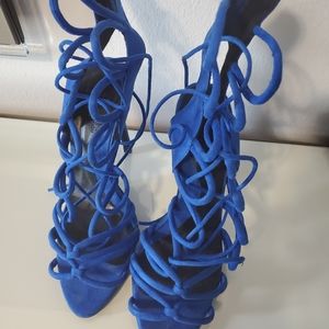 Zara royal blue heels